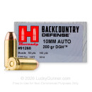 Hornady Backcountry Defense 10mm Auto Ammo For Sale - 200 Grain DGH - 20 Rounds