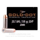 Premium 357 Magnum Defense Ammo For Sale - 158 gr JHP Speer Gold Dot Personal Defense Ammunition In Stock - 20 Rounds