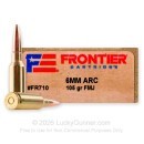 Hornady Frontier 6mm ARC Ammo For Sale - 105 Grain FMJ - 20 Rounds