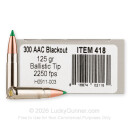 Premium 300 AAC Blackout Ammo For Sale - 125 Grain Ballistic Tip Ammunition in Stock by Underwood - 20 Rounds
