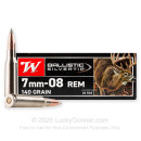 Winchester 7mm-08 Ammo For Sale - 140gr Polymer Tip - 20rds
