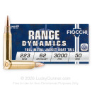 223 Rem - 62 Grain FMJ-BT - Fiocchi - 1000 Rounds