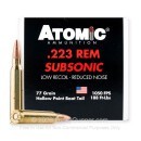 223 Rem - 77 Grain HPBT - Atomic Subsonic - 50 Rounds