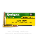 Bulk 308 Ammo For Sale - 180 gr PSP - Remington Core-Lokt Ammo Online - 200 Rounds
