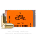 HSM Bear Load 10mm Auto Ammo For Sale - 200 Grain RNFP - 20 Rounds