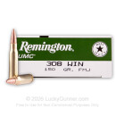 Bulk 308 Ammo For Sale - 150 gr MC - Remington UMC Ammo Online - 200 Rounds