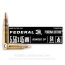 5.56x45 - 64 Grain Bonded SP - Federal Personal Defense - 20 Rounds