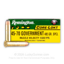 Cheap 45-70 Govt. Ammo For Sale - 405 Grain Soft Point Ammunition in Stock by Remington Core-Lokt - 20 Rounds