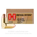 Bulk 45 ACP Defense Ammo For Sale - 185 gr JHP FTX Hornady Ammunition In Stock - 200 Rounds
