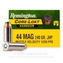 Remington Core-Lokt 44 Magnum Ammo For Sale - 240 Grain JHP - 20 Rounds