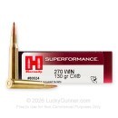 Hornady Superformance 270 Ammo For Sale - 130 Grain CX - 20 Rounds