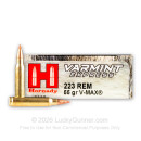 Cheap 223 Rem Hornady Ammo - 55 gr V-MAX - Hornady - 20 Rounds