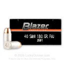 40 S&W - 180 Grain FMJ - Blazer Aluminum - 50 Rounds