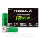 Premium 12 Gauge Ammo For Sale - 3” 1-3/8oz. #4 Steel Shot Ammunition in Stock by Federal Rob Roberts Raptor Steel - 25 Rounds