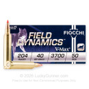 Premium 204 Ruger Ammo For Sale - 40 Grain V-Max Ammunition in Stock by Fiocchi - 50 Rounds