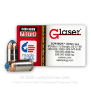 Premium 9mm Ammo For Sale - 80 Grain Pre-Fragmented HP Ammunition in Stock by Glaser Safety Slug - 20 Rounds