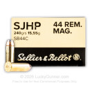 44 Magnum - 240 Grain SJHP - Sellier & Bellot - 600 Rounds