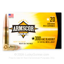 Bulk 300 AAC Blackout Ammo For Sale - 147 Grain FMJ Ammunition in Stock by Armscor - 200 Rounds