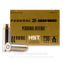 Federal Personal Defense HST 44 Magnum Ammo For Sale - 230 Grain JHP - 20 Rounds