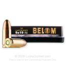 Bulk 9mm Ammo For Sale - 124 Grain FMJ Ammunition in Stock by Belom - 1000 Rounds