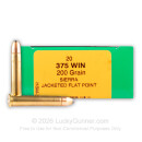 Premium 375 Win Ammo For Sale - 200 Grain Sierra Pro-Hunter Ammunition in Stock by HSM Game King - 20 Rounds