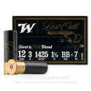 Premium 12 Gauge Ammo For Sale - 3” 1-1/4oz. BB Steel Shot & #7 TSS Ammunition in Stock by Winchester Last Call Double Shot - 25 Rounds