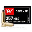 357 Magnum Ammo - Winchester White Box 110 Grain JHP - 500 Rounds