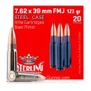 Bulk 7.62x39 Ammo For Sale - 123 Grain FMJ Ammunition in Stock by Sterling - 1000 Rounds
