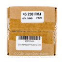 Premium 45 ACP (.451") Bullets for Sale - 230 Grain FMJ Bullets in Stock by Zero Bullets - 500 Projectiles