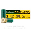 12 Gauge - 2-3/4" 1 oz. Rifled Slug - Remington Slugger - 5 Rounds