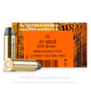 Cheap 41 Mag Ammo For Sale - 210 Grain SWC Ammunition in Stock by HSM Cowboy Action - 50 Rounds