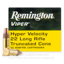 22 LR Ammo For Sale - 36 gr Truncated Cone Solid Bullet Ammunition - Remington Viper - 500 Rounds