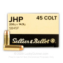 Cheap 45 Long Colt Ammo For Sale - 230 Grain JHP Ammunition in Stock by Sellier & Bellot - 600 Rounds