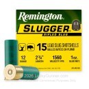 Cheap 12 Gauge Ammo For Sale - 2-3/4” 1oz. Rifled Slug Ammunition in Stock by Remington Slugger - 15 Rounds