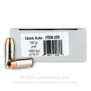 Premium 10mm Auto Ammo For Sale - 150 Grain JHP Ammunition in Stock by Underwood - 20 Rounds