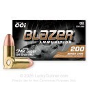 Blazer Brass 9mm Ammo For Sale - 124 Grain FMJ - 200 Rounds