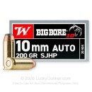 Winchester Big Bore 10mm Auto Ammo For Sale - 200 Grain SJHP - 20 Rounds