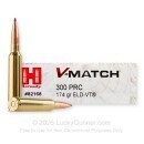 Hornady V‑Match 300 PRC Ammo For Sale - 174 Grain ELD-VT - 20 Rounds