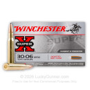 Premium 30-06 Springfield Ammo For Sale - 125 Grain JSP Ammunition in Stock by Winchester Super-X - 20 Rounds