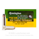 Premium 357 Mag Ammo For Sale - 158 Grain SJHP Ammunition in Stock by Remington HTP - 20 Rounds