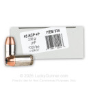 Premium 45 ACP +P Ammo For Sale - 230 Grain JHP Ammunition in Stock by Underwood - 20 Rounds