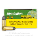 Premium 32 S&W Long Ammo For Sale - 98 Grain LRN Ammunition in Stock by Remington Performance WheelGun - 50 Rounds