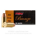 Bulk 32 Auto Ammo For Sale - 71 gr FMJ PMC Ammo Online - 1000 Rounds