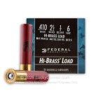 410 Bore - 2-1/2" Lead Shot Game Load - 1/2 oz. - #6 - Federal Game Shok - 250 Rounds