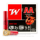Bulk 410 Gauge Winchester AA High Strength 2 1/2" #9 Shot Ammo For Sale At Lucky Gunner - 250 Rounds