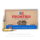 Cheap 223 Rem Ammo For Sale - 55 Grain FMJ Ammunition in Stock by Hornady Frontier - 150 Rounds
