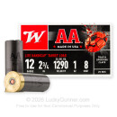 Bulk 12 Gauge Ammo For Sale - 2-3/4” 1oz. #8 Shot Ammunition in Stock by Winchester AA Lite Handicap - 250 Rounds