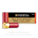 Bulk 12 Gauge Ammo For Sale - 2-3/4” 12 Pellets 00 Buckshot Ammunition in Stock by Federal Vital-Shok - 250 Rounds
