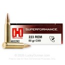 Hornady Superformance 223 Rem Ammo For Sale - 50 Grain CX - 20 Rounds