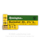 20 ga Ammo For Sale - 2-3/4" #3 Buck Ammunition by Remington